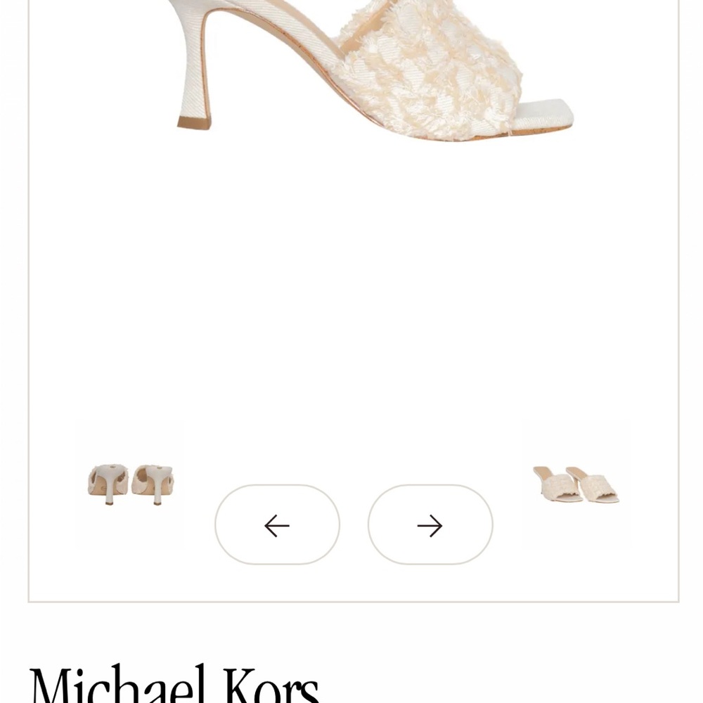 Michael Kors Cream Quilted Heeled Sandals size 6